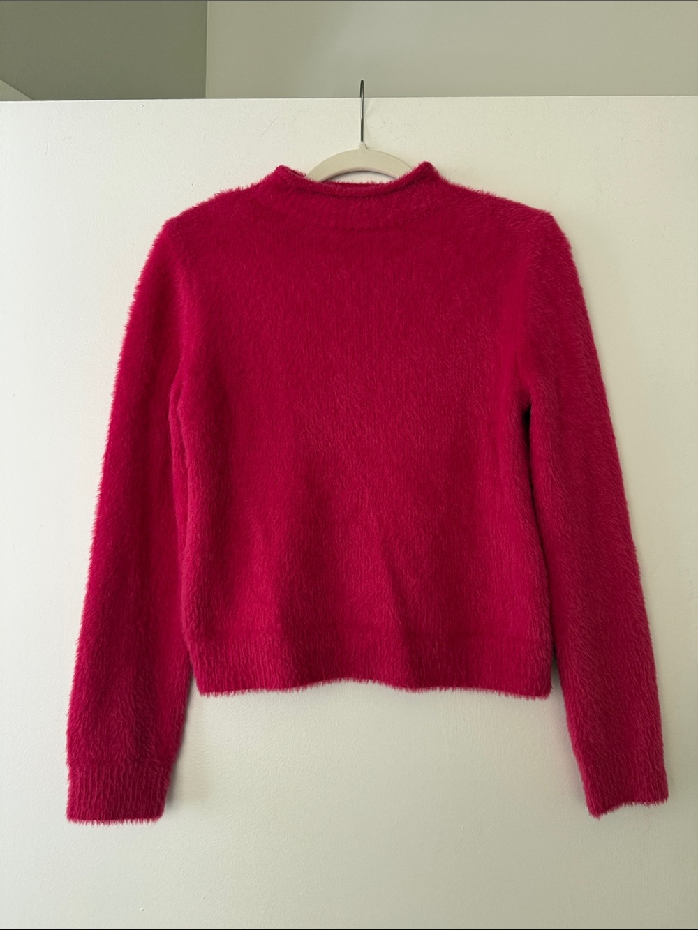 Universal Thread Fuzzy Turtleneck Sweater in Hot Pink